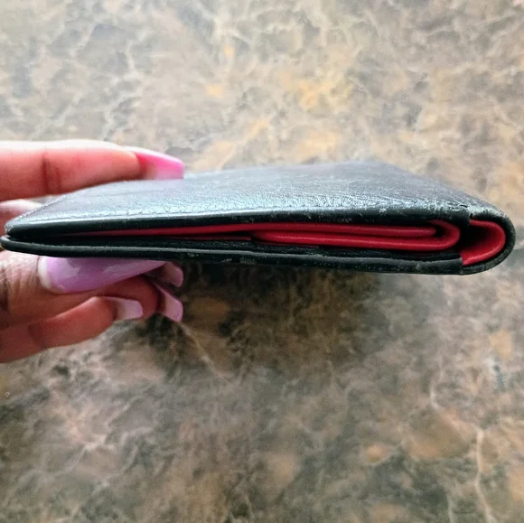 Authentic Christian Dior CD Icon Bifold Wallet – Black Grained Calfskin - Men’s - Picture 4 of 8